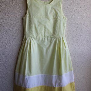 Marie Chantal Girl's Yellow Color Block Dress 12